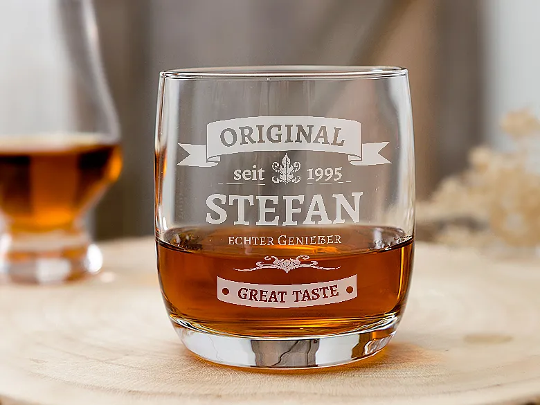 Whiskyglas mit Gravur