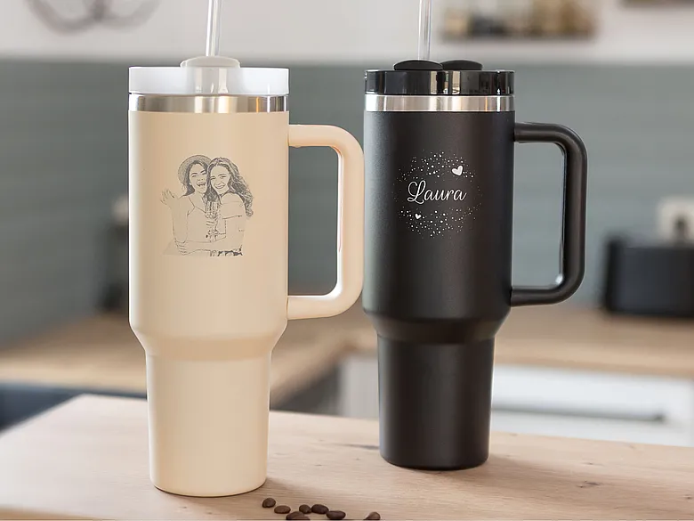 Thermobecher mit Gravur