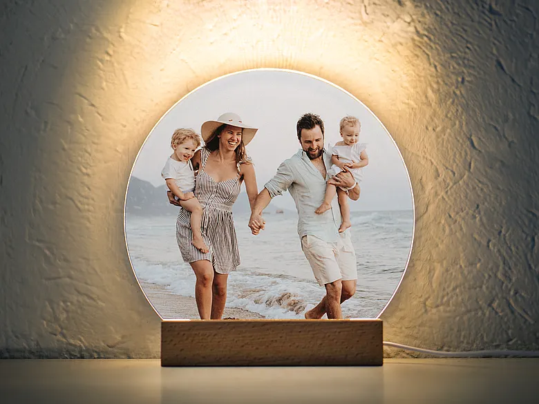 LED-Lampe mit Foto