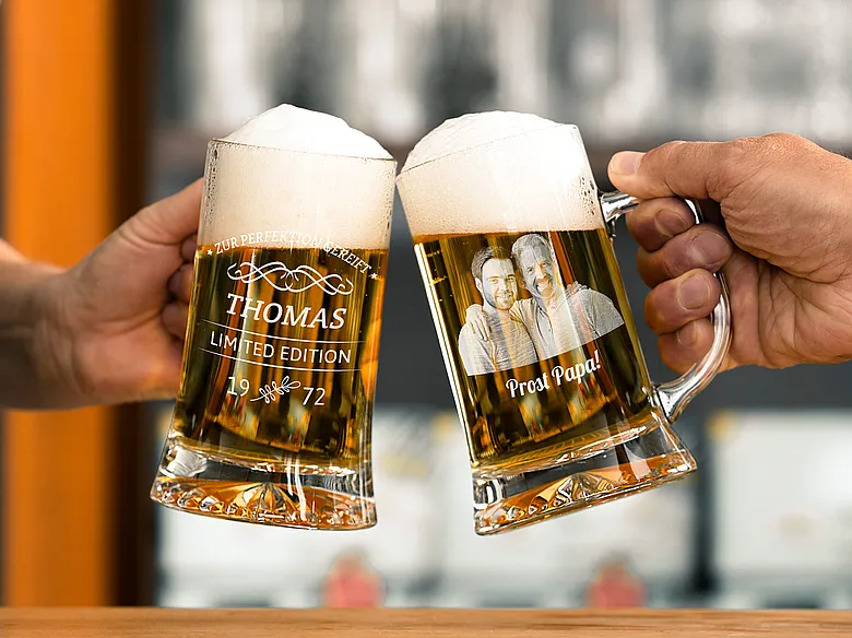 Bierglas mit Gravur