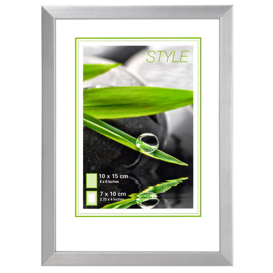 Style by Hama Kunststoffrahmen "Lindau", Silber, 10x15 cm - 40x50 cm