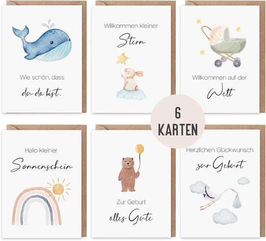 Grußkarten "Zur Geburt"