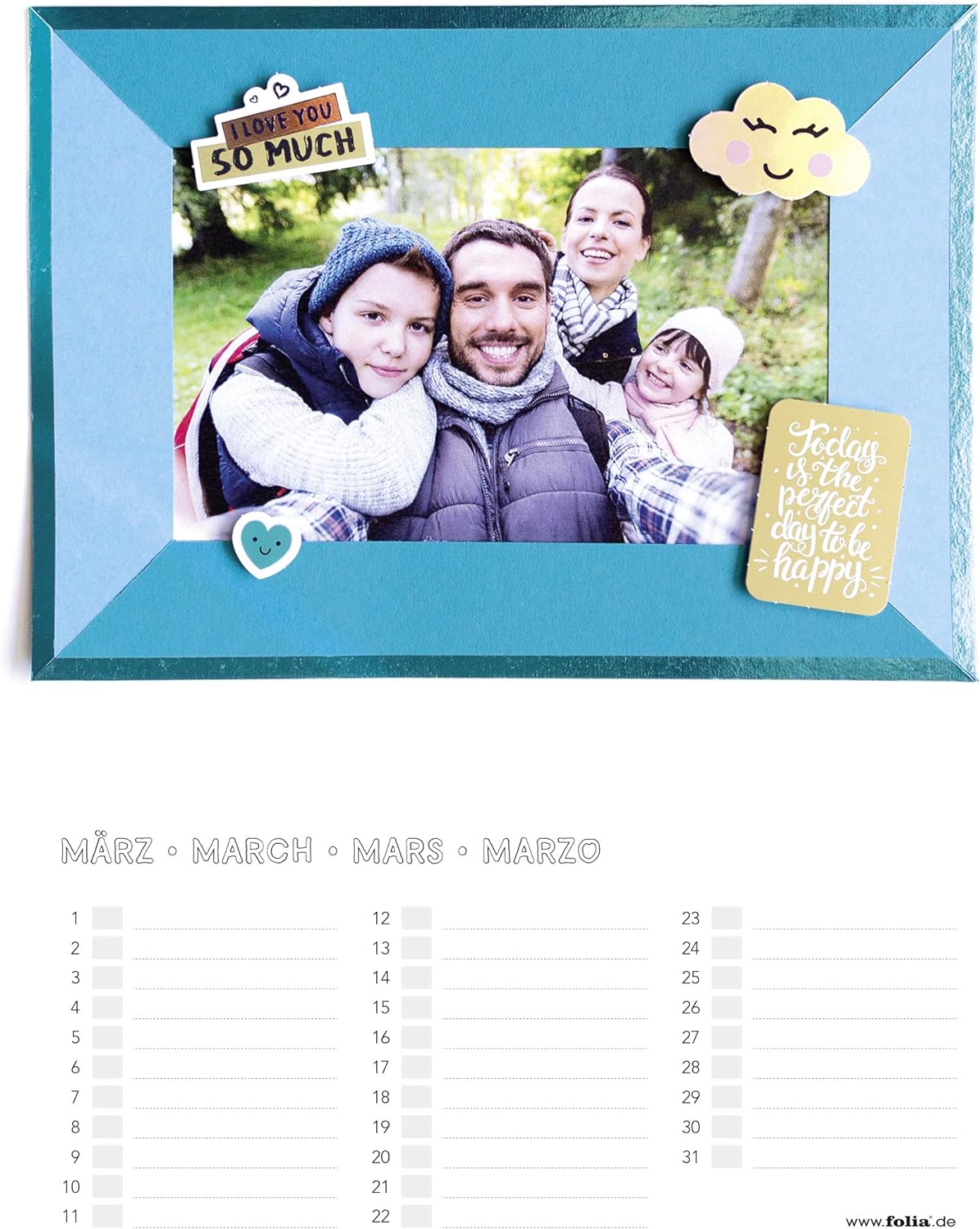 Bastelkalender A4+ ohne Jahr, immerwährend [Spiralbindung]