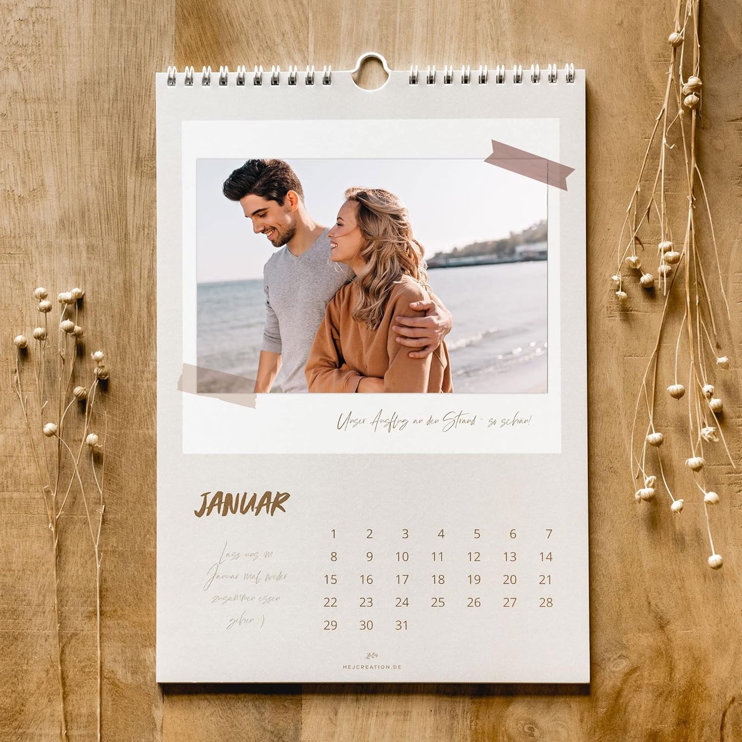 Bastelkalender A4+ ohne Jahr, immerwährend [Braun]