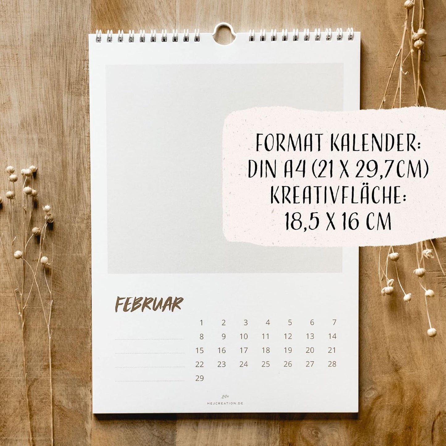 Bastelkalender A4+ ohne Jahr, immerwährend [Braun]