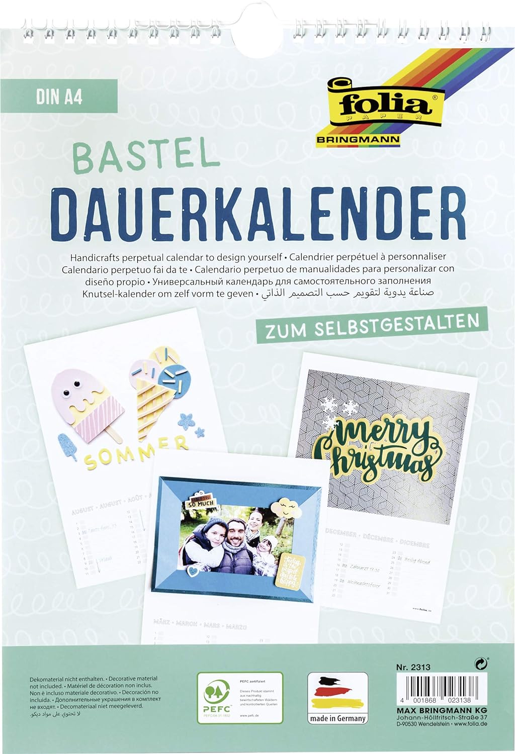 Bastelkalender A4+ ohne Jahr, immerwährend [Spiralbindung]