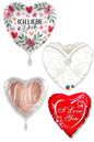 Luftballon - Liebe / Hochzeit - Folie 43-86 cm inkl. Heliumfüllung