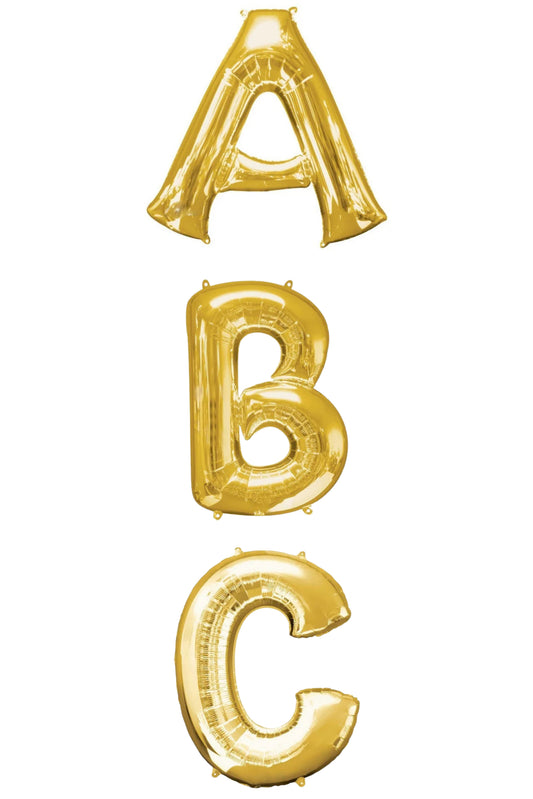 Luftballon - Gold Buchstabe A-Z - Folie 86 cm inkl. Heliumfüllung